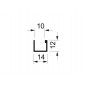 DAL Profil orizontal TERRA-10,alum vopsit negru,4m